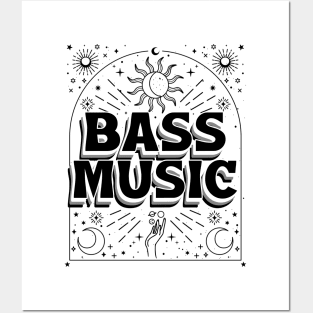 BASS MUSIC  - Mystic (black) Posters and Art